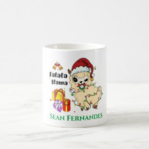 Caneca de Café Llama de Natal