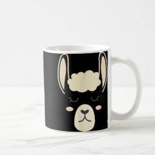 Caneca De Café Llama Face Dia de as Bruxas engraçado Costume Alpa