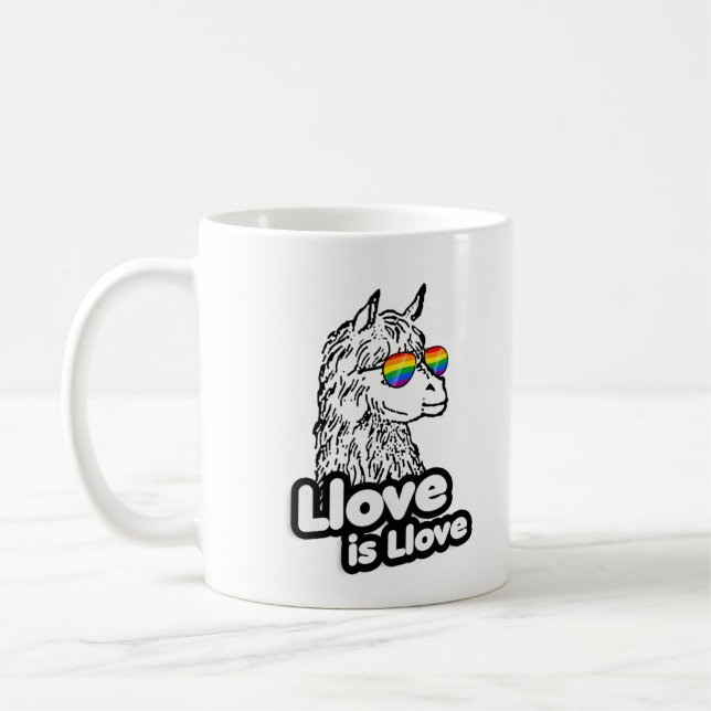Caneca De Café Llama: O amor é amor (Esquerda)