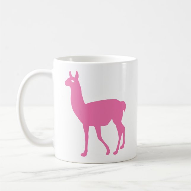 Caneca De Café Llama Rosa (Esquerda)