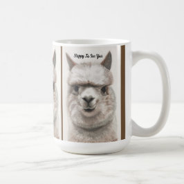 Caneca De Café Llama Sorri Personalizar Grande Mug De Café