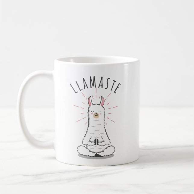 Caneca De Café Llama yoga posou com llamaste (Esquerda)