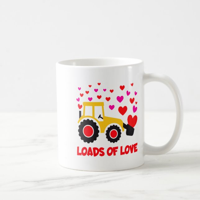 Caneca De Café Loads Of Love Toddler Tractor Valentines Day For K (Direita)