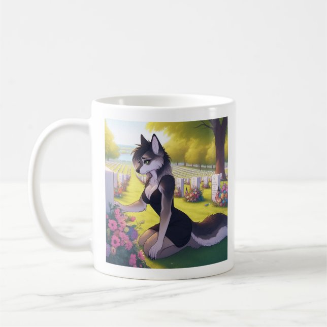Caneca De Café Loba Viúva de Guerra (Esquerda)