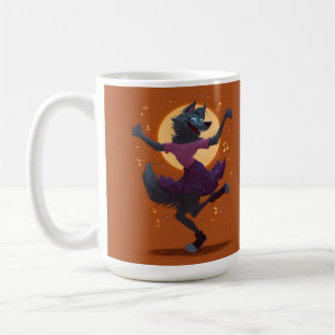 Caneca De Café Lobisomem Dançante Bonita