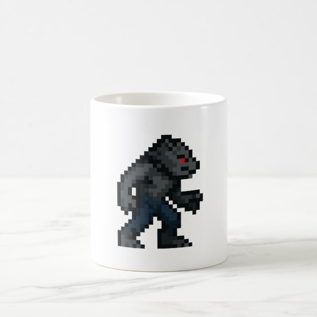 Caneca De Café Lobisomem de 8 bits (Centro)