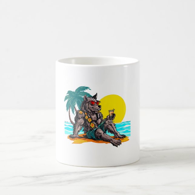 Caneca De Café lobisomem de férias (Centro)