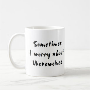 Caneca De Café lobisomemem se preocupa com