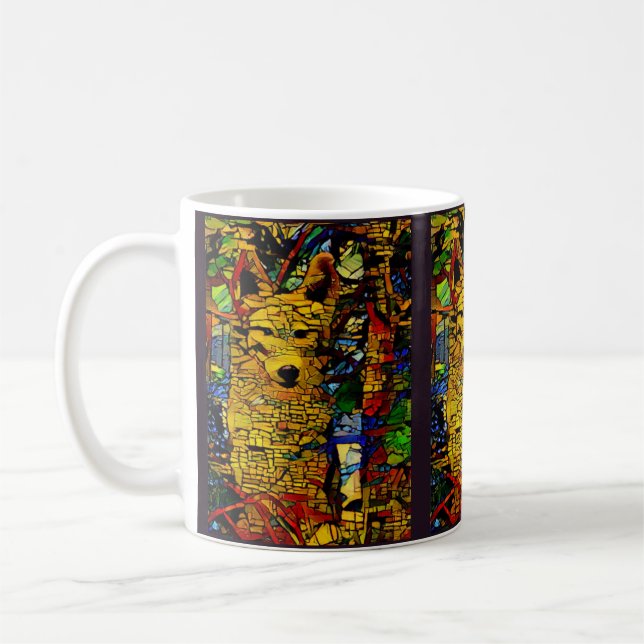 Caneca De Café Lobo americano em foto divertida  (Esquerda)