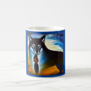 Caneca De Café Lobo Animal Espírito 4
