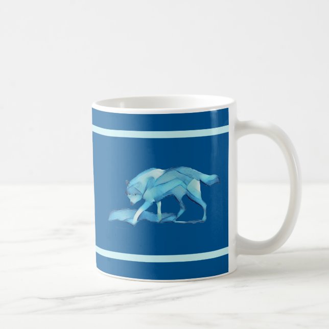 Caneca De Café Lobo Azul (Direita)