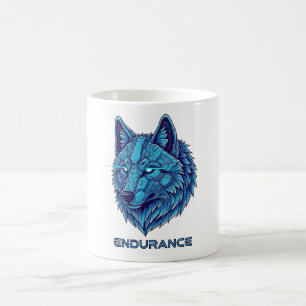 Caneca De Café Lobo Azul Futurista