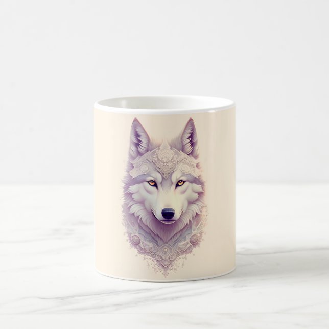 Caneca De Café Lobo Branco - Mug (Centro)