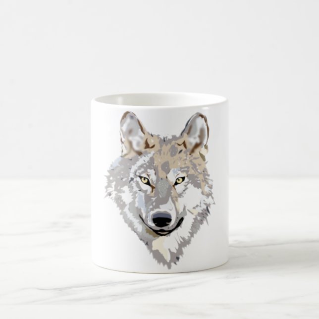 Caneca De Café Lobo cabeça head (Centro)