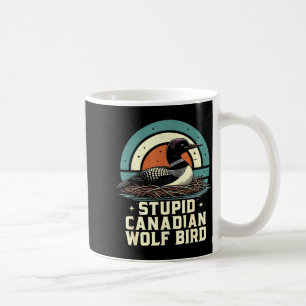 Caneca De Café Lobo canadense bobo pássaro vintage gancho aquecid