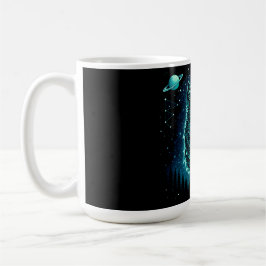 Caneca De Café Lobo Celestial – Galáxia da Vida Selvagem Uivo Cós