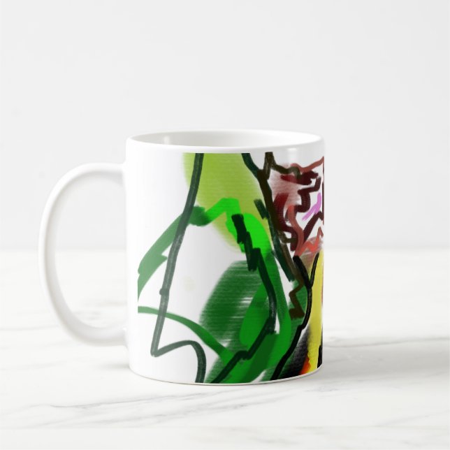 Caneca De Café Lobo chamando canto selvagem (Esquerda)