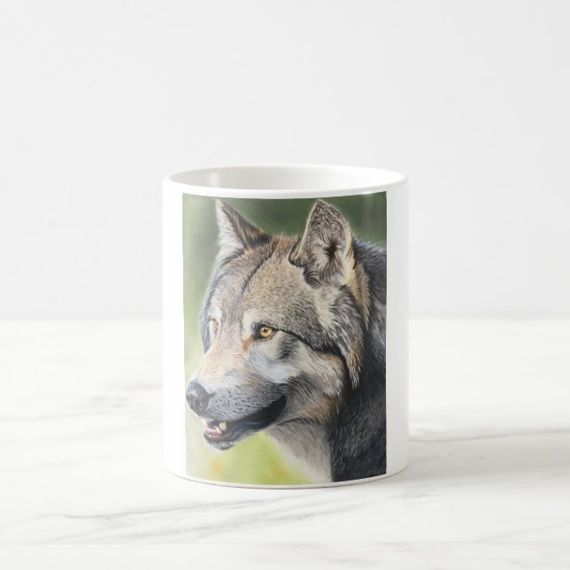 Caneca De Café Lobo Cinza (Centro)