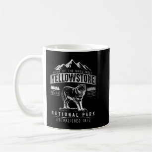 Caneca De Café Lobo Cinza Antigo Parque Nacional de Yellowstone