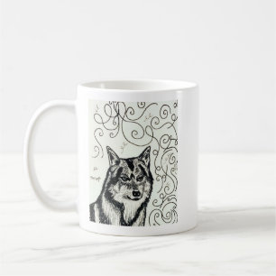 Caneca De Café Lobo da Sabedoria