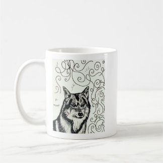 Caneca De Café Lobo da Sabedoria