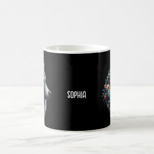 Caneca De Café Lobo de Dupla Exposição e Paisagem Natural