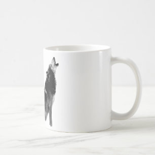 Caneca De Café Lobo-de-Howling Branco-Preto