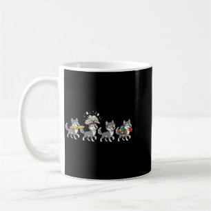 Caneca De Café Lobo Engraçado De Volta à Escola Professor Aluno
