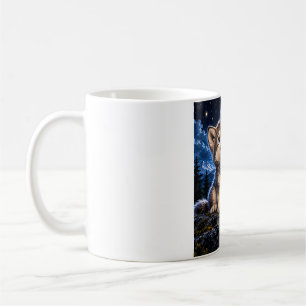Caneca De Café Lobo Filhote Fofo – Aventura ao Luar