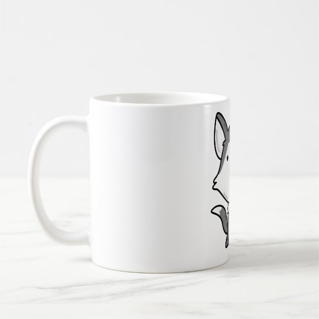 Caneca De Café Lobo Kawaii (Esquerda)