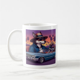 Caneca De Café Lobo Lowrider Wolfy