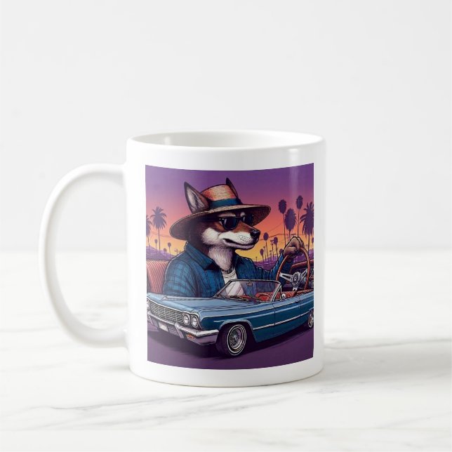 Caneca De Café Lobo Lowrider Wolfy (Esquerda)