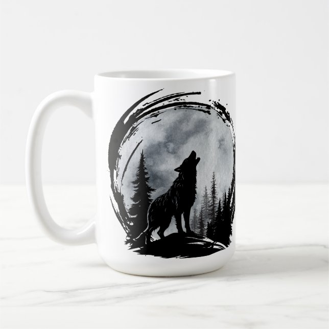 Caneca De Café Lobo Negro (Esquerda)