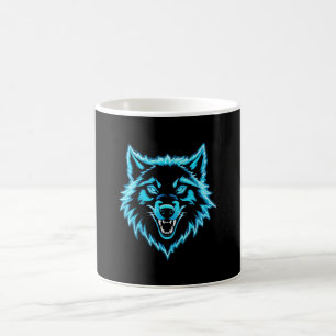 Caneca De Café Lobo Neon