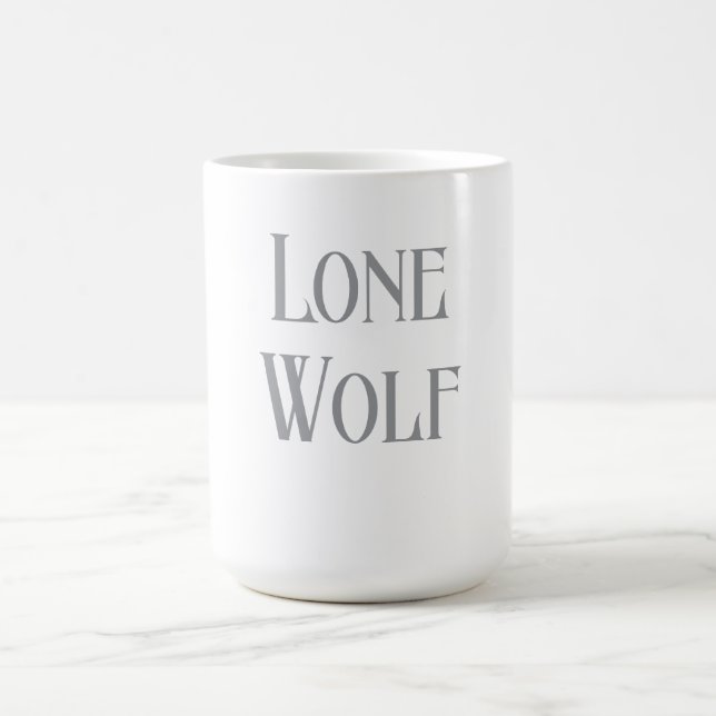 Caneca De Café Lobo Solitário Sigma Minimalista Moderno (Centro)