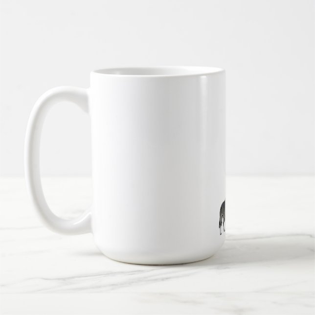Caneca De Café Lobo Solitário Uivando para a Lua Cheia Dourada Ar (Esquerda)