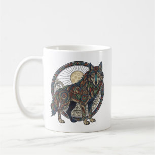 Caneca De Café Lobo Tribal