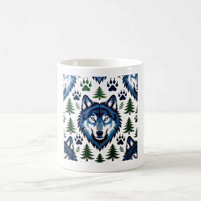 Caneca De Café Lobo Uivando (Centro)