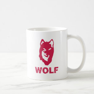 Caneca De Café Lobo (Vermelho)