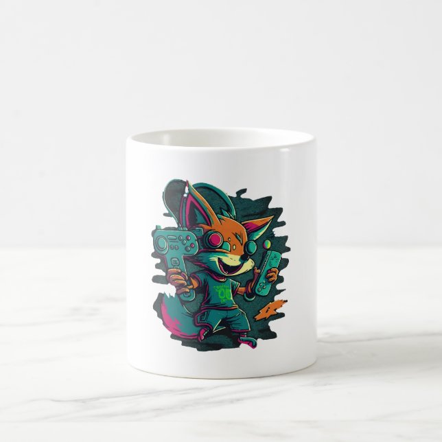 Caneca De Café Lobos jogam jogos (Centro)