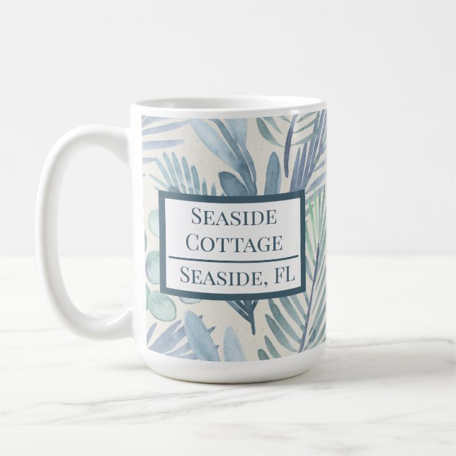 Caneca De Café Locação De Férias De Palm Airbnb Personalizadas Ca (Esquerda)