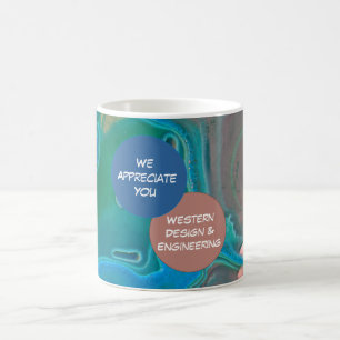 Caneca De Café Local de Trabalho do Escritório Gem Azul de Apreci