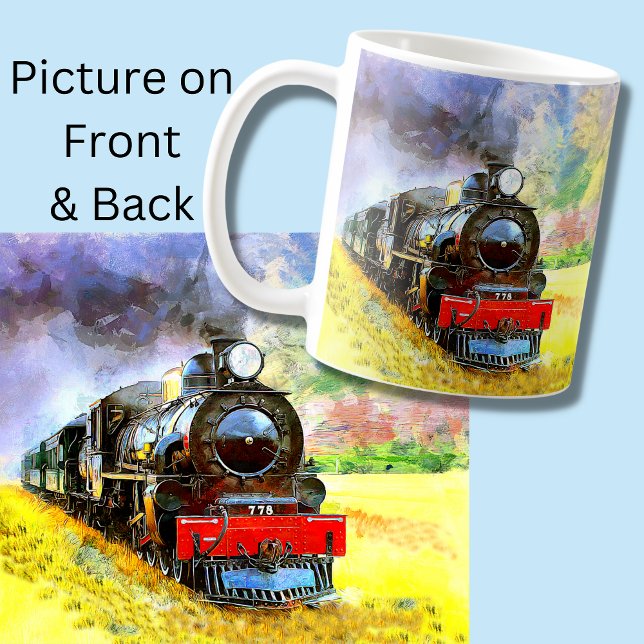 Caneca De Café Locomotiva 778 do Motor A Vapor (Criador carregado)