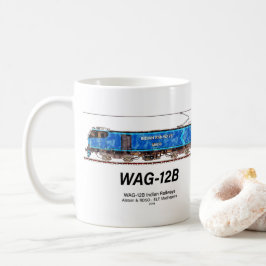 Caneca De Café Locomotiva WAG-12B. Caminho de ferro da Índia