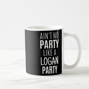 Caneca De Café Logan Engraçado Festa Personalizada de Nomes Anive