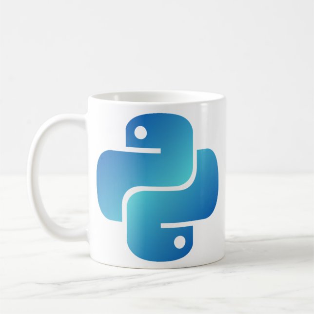 Caneca De Café Logo azul Python (Esquerda)