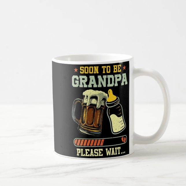 Caneca De Café Logo Será Avô Est 2025 Anúncio de Gravidez (Direita)