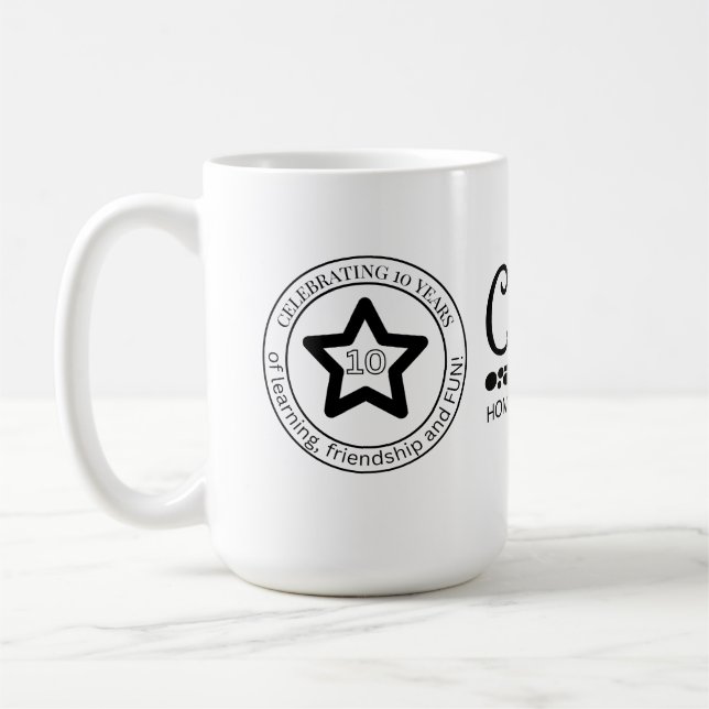 Caneca De Café logotipo 10 anos (Esquerda)