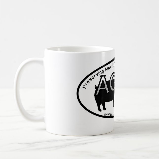 Caneca De Café Logotipo AGHA-Novo Caneca-oval (Esquerda)