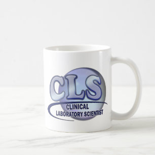 Caneca De Café LOGOTIPO Azul CLS - CIENTISTA DO LABORATÓRIO CLÍNI